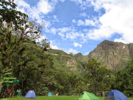 Camping avec vue sur le Machu Picchu